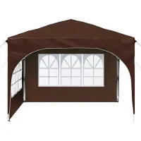 vidaXL Tente de réception pliable 290 x 290 x 245 cm, marron