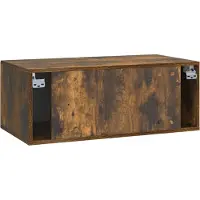vidaXL Meuble TV mural en chêne fumé 78,5 x 41 x 30 cm