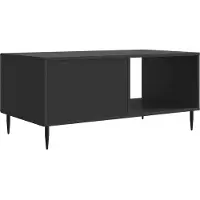 vidaXL Table basse noire 90 x 50 x 40 cm en aggloméré