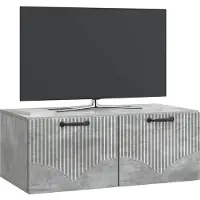 vidaXL Meuble TV mural , gris béton, 78,5 x 41 x 30 cm