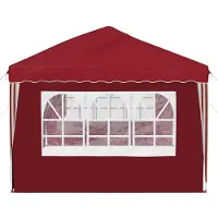 vidaXL Tente de réception pliable 575 x 289 x 245 cm Rouge bordeaux