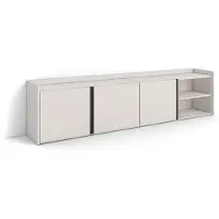 Skraut Home PULLER Meuble tv effet bois beige 207x35x50cm