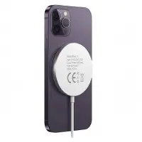 Avizar Mayaxess, chargeur MagSafe magnétique 15 W pour iPhone 14 Pro, blanc
