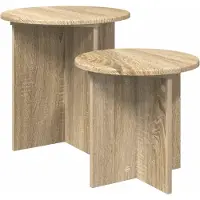 vidaXL Ensemble de tables d'appoint avec stockage 2 pcs Chêne Sonoma