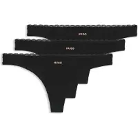 HUGO pour femme. 50566737 Set 3 Tangas Micro noir (S), Homewear, Polyamide