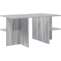 vidaXL Table basse Sonoma grise 87 x 50 x 45 cm en aggloméré