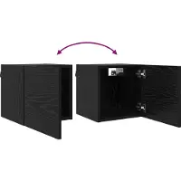 vidaXL Étagère murale pour téléviseur, 8 pièces, chêne noir, 30,5 x 30 x 30 cm
