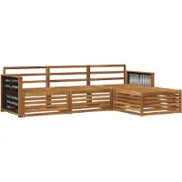 vidaXL Ensemble de salon de jardin 4 pièces en bois d'acacia massif, finition naturelle