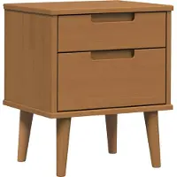 vidaXL Cabinet de chevet Caramel 40 x 35 x 48 cm Pin massif