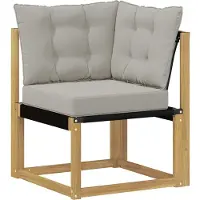 vidaXL Ensemble de salon de jardin, 10 pièces, blanc et gris clair