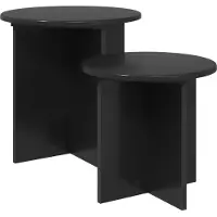 vidaXL Ensemble de tables d'appoint 2 pcs Chêne noir Bois d¿ingénierie