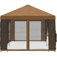 vidaXL Tente de jardin avec parois latérales 6 x 3 m, beige, polyester et acier 190