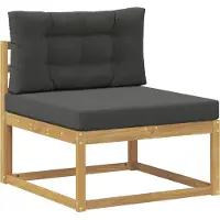 vidaXL Ensemble de salon de jardin 6 pièces, blanc et anthracite