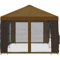 vidaXL , tonnelle de jardin avec parois latérales, 6 x 3 mètres, couleur taupe