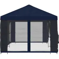 vidaXL , tonnelle de jardin avec parois latérales, 6 x 3 mètres, bleue