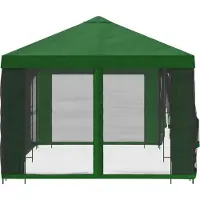 vidaXL , tonnelle de jardin avec parois latérales, 6 x 3 mètres, couleur verte
