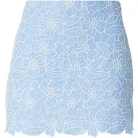 Abercrombie & Fitch Jupe 'Feb4' turquoise / blanc