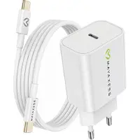 Avizar Mayaxess, chargeur 20 W pour iPhone Air + câble USB-C de 1 m, blanc