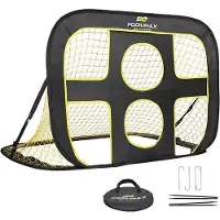 Famanu But de football pliable 2-en-1 pour enfants, but d'entraînement pour l'intérieur et l'extérieur, avec sac de transport