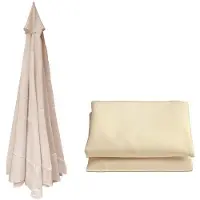OEM Tête de parasol de rechange 3,5 m, beige, pour parasol à 8 branches