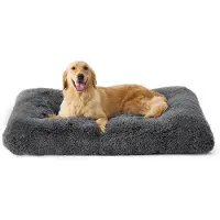 OEM Grand panier pour chien 89 x 58 x 8 cm, lavable, antidérapant, gris foncé, en peluche