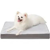 OEM Lit orthopédique pour chien, lavable, 75 x 47 cm, gris, taille moyenne