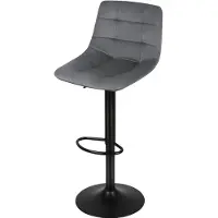 StarTech.com Tabouret de bar - Réglable en hauteur - Pivotant - Assise rembourrée - Piètement en métal - Style moderne - Pour îlot de cuisine et comptoir - Gris foncé