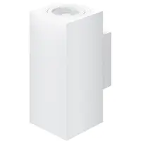 Beneito Faure Applique Murale Rectangulaire Double Led Zio Wall À Double Émission, Douille Gu10 Pour Ampoules De 50 Mm, Blanc Mat -