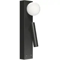 Beneito Faure Applique Murale Led Sphere Alp 20W 360° 3000K Noir Mat - Spot Inférieur Orientable, Design Sphérique Moderne -