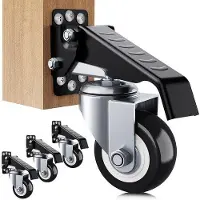 OEM Jeu de roulettes robustes pour établi, 300 kg, 4 roulettes en uréthane et acier