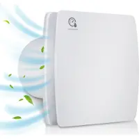 TolleTour Ventilateur de salle de bain avec capteur d'humidité et minuterie Ventilateur avec déflecteur de reflux Ventilateur mural 150mm