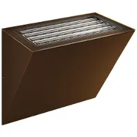 Beneito Faure Applique Murale Led Mini Comet 40X90Mm Corten, Interrupteur 10/20W, 2700K/3200K/4000K, Dimmable Triac, Ip65, . Design Haute Qualité.