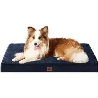 OEM Lit orthopédique pour chien XL 104 x 68 x 9 cm, lavable, moelleux, bleu marine