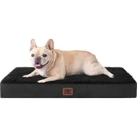 OEM Lit orthopédique pour chien 76 x 51 x 9 cm, lavable, moelleux, noir, pour petits chiens