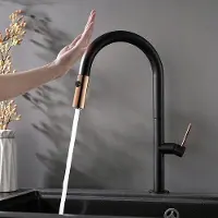 OEM Mitigeur monocommande avec capteur et rotation à 360 degrés, en acier inoxydable, noir