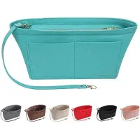 OEM Sac à main vert pour femme avec organiseur et plusieurs poches - taille moyenne