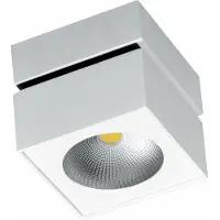 Beneito Faure Applique Murale Led Rubyc Surface 14W, Orientable, Interrupteur 40°, Température 2700K/3200K/4000K, Dimmable Triac, Blanc Mat -