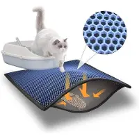 OEM Tapis imperméable pour chat 40 x 60 cm, motif alvéolé, bleu/turquoise