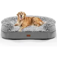 OEM Lit orthopédique pour chien XL avec coussin et matelas, imperméable, lavable, pour grands chiens