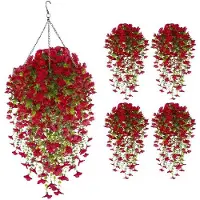 OEM Décoration suspendue avec des fleurs artificielles rouges