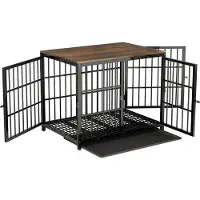 OEM Banc pour chien L en bois noir