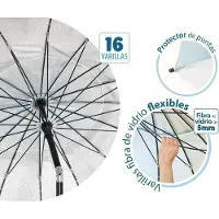 OEM Parasol en aluminium 220 cm bleu, indice UPF 50+