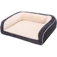 OEM Lit orthopédique pour chien, gris moyen, 91 x 71 x 23 cm, mousse à cellules fermées