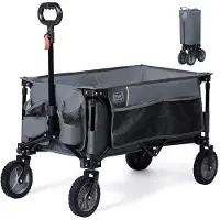 OEM Chariot pliable gris, grand format, pour la plage, les pique-niques et les festivals