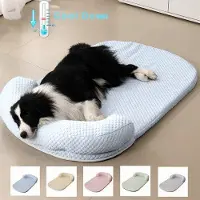 OEM Lit antidérapant pour chiens et chats, bleu, adapté à l'été, 60 x 80 cm, lit pour chien, cage pour chien