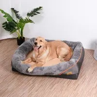 Markenlos Coussin d'appoint pour chien - Canapé d'appoint pour chien - Lit d'appoint pour chien - Accessoire d'appoint amovible pour chien - 83 x 57 x 25 cm - Taille L