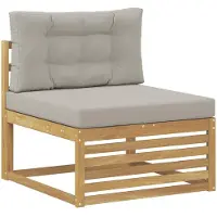 vidaXL Canapé d'extérieur de taille moyenne en bois massif d'acacia, blanc