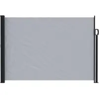 vidaXL Auvent latéral extensible, gris, 500 x 140 cm, polyester
