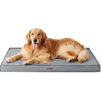 OEM Lit orthopédique pour chien, 112 x 81 x 7,6 cm, lavable, gris, pour l'extérieur