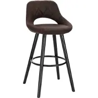 OEM Tabourets de bar marron foncé avec dossier